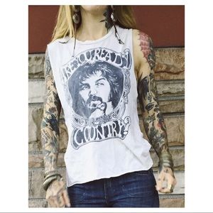 Waylon Jennings sleeveless top like new super soft